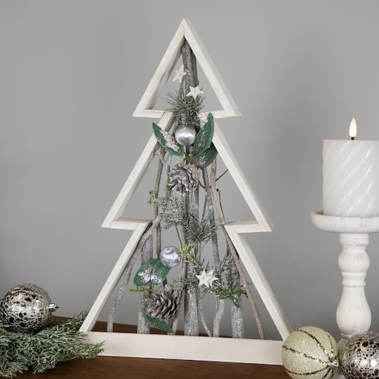 17.5" Stars & Pinecones Christmas Tree Tabletop Décor